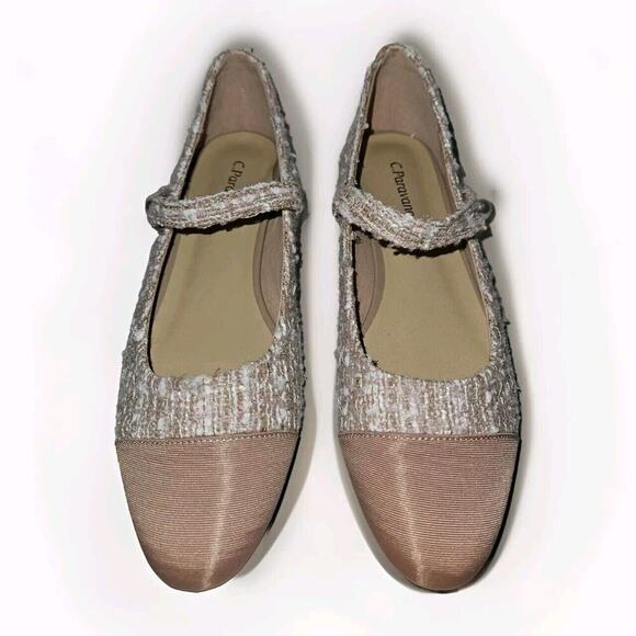 New! C.Paravano Women's Flats Shoes Round Toe Ballet Tweed Blush Size 7.5 $118 - Picture 5 of 14